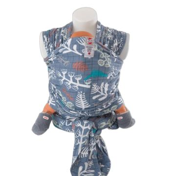 Echarpe Bébé Tissu Respirant Portage Facile 100% coton hydrophile, pour Bébé Garçon dès la naissance, Lodger ocean, Livraison Gratuite
