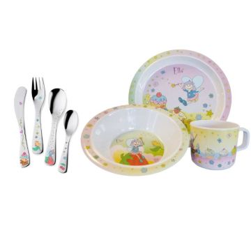 Set Berndorf pour enfant, 9 pièces, Couverts, vaisselle et sets de table à dessiner, Ella