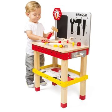 Etabli Janod XL magnétique Redmaster avec pieds réglables, en bois Janod