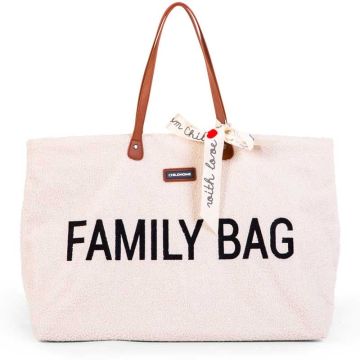 Family Bag Grand Sac à Langer pour toute la famille, Teddy blanc, Childhome, Boutique en Ligne Suisse