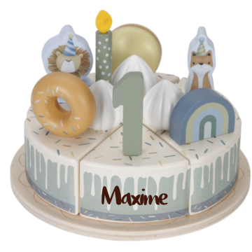 Gâteau d'anniversaire Little Dutch, Jouet en bois à personnaliser