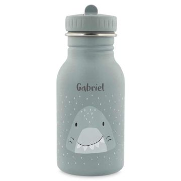 Gourde requin 350ml,  à personnaliser avec prénom enfant, Trixie Baby