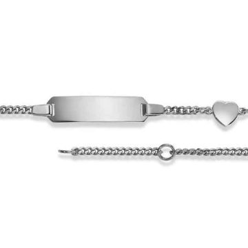 Gourmette Bébé Argent Coeur 925 personnalisable