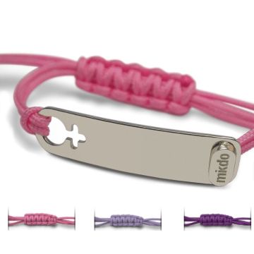 Gourmette Bébé Fille Mikado à personnaliser, bijou en argent