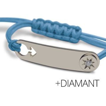 Gourmette Diamant Bébé Garçon à personnaliser Mikado