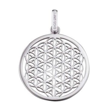 Grand Pendentif Engelsrufer pour Maman et Femme Enceinte, Fleur de Vie, Argent