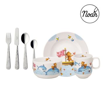 Ensemble 7 pièces Vaisselle et Couverts pour enfant, Villeroy & Boch, Happy as a bear
