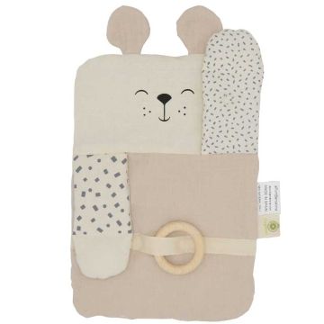 Jouet Activités Nouveau né 100% bio, Matière organique, Ours blanc, aPunt