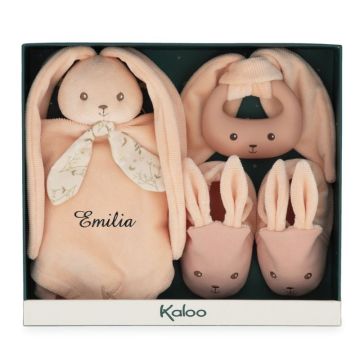 Coffret naissance Kaloo, avec doudou personnalisé, Pêche