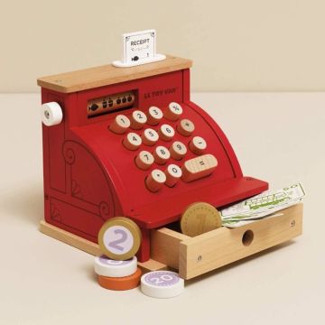 Caisse enregistreuse Rouge, jeu Bois dès 3 ans, Le Toy Van Boutique Suisse