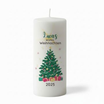 Bougie de Noël, idée cadeau personnalisé pour ton tout premier Noël