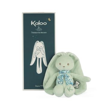 Peluche lapin aqua Kaloo - doudou personnalisable avec prénom