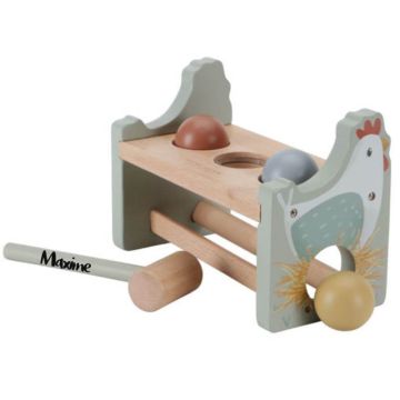 Banc à marteler Little Dutch avec des balles et marteau personnalisé, Little Farm