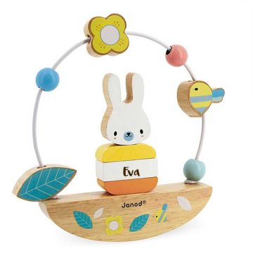 Jouet Bois Looping Culbuto Pure de Janod, à personnaliser avec prénom enfant