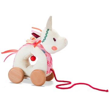 Louise Licorne câline Jouet à tirer & hochet dès 1 an, Lilliputiens