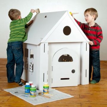 Maison en carton à colorier, Cabane Calacasa