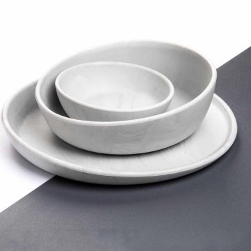 Set repas Eeveve Bébé & Enfant, 100% Silicone alimentaire, Sans BPA ni phtalates, cloudy gray