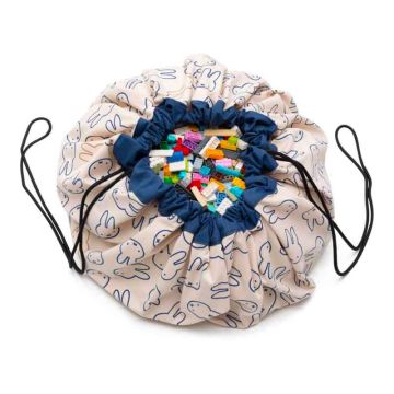 Sac de jeux Miffy, Baluchon 2en1 pour ranger ses  jouets et jouer, Idée Cadeau Play & Go