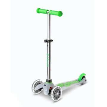 Trottinette Mini Micro Deluxe Flux LED Neon Green, roues lumineuses, de 2 à 5 ans