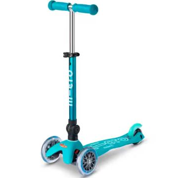 Mini Micro Scooter Deluxe LED pliable, trottinette pour enfant dès 2 ans, aqua