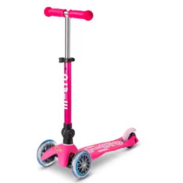Mini Micro Scooter Deluxe LED pliable, trottinette pour enfant dès 2 ans, rose
