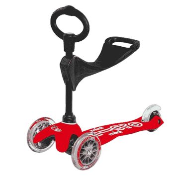 Trottinette 3 en 1 Deluxe avec siège, Livraison Gratuite, Micro rouge