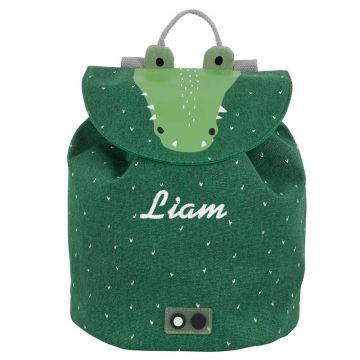 Sac à dos Mini Trixie, Cadeau personnalisé avec prénom enfant brodé, Crocodile
