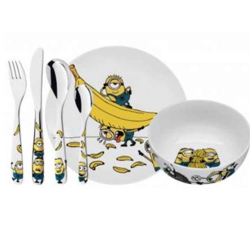 Coffret Gravure Cadeau Les Minions, Couverts prénom enfant et Vaisselle, WMF, Cadeau fille ou garçon