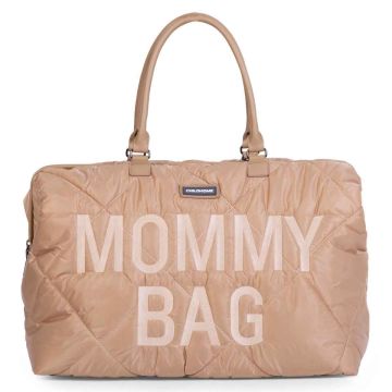 Sac à langer XXL Mommy Bag, Idée Cadeau Maman Childhome, beige matelassé, Livraison Gratuite