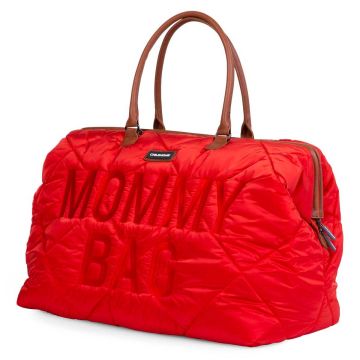 Sac à langer XXL Mommy Bag, Idée Cadeau Maman Childhome, rouge matelassé, Livraison Gratuite