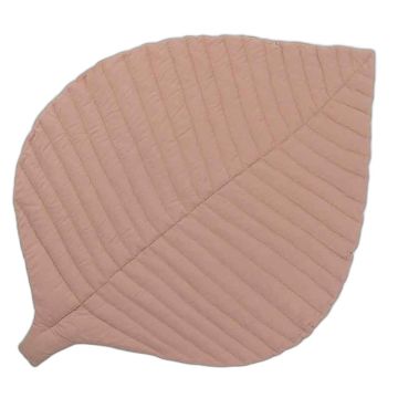 Tapis de Jeu coton biologique certifié GOTS Toddlekind, Leaf Sea Shell rose
