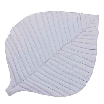 Tapis de Jeu coton biologique certifié GOTS Toddlekind, Leaf Stone gris