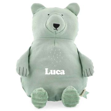 Peluche personnalisée Trixie pur Coton biologique, Tissus durables et recyclé à 100%,  dès la naissance, ours polaire, 26 cm