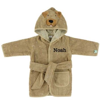 Peignoir Trixie Baby Chien à personnaliser avec Prénom Enfant, Taille 1-2 ans