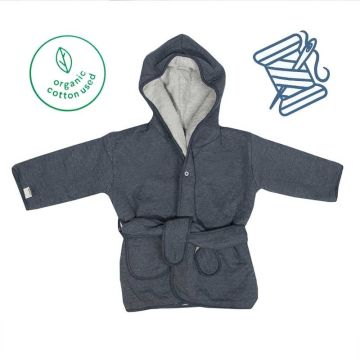Peignoir pour enfant, Coton Organique Bleu Trixie