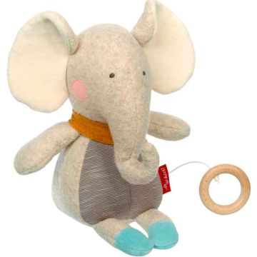 Peluche musicale Sigikid Eléphant  personnalisable 36 cm, Cadeau Naissance