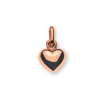 Pendentif coeur bombé en or rose 750