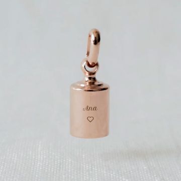 Pendentif Mon Petit Poids, à personnaliser, Bijou Intemporel pour toute la famille, plaqué or rose 18 carats