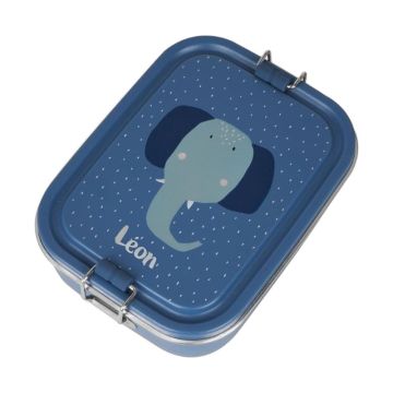Boîte à gouter personnalisable en inox, éléphant de Trixie Baby
