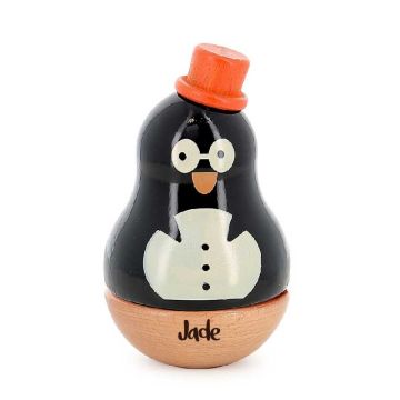 Boîte à Musique en Bois René le Pingouin, idée cadeau personnalisé, Vilac