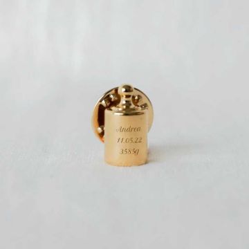 Pin's personnalisable Mon Petit Poids, doré à l'or fin, Idée Cadeau Original