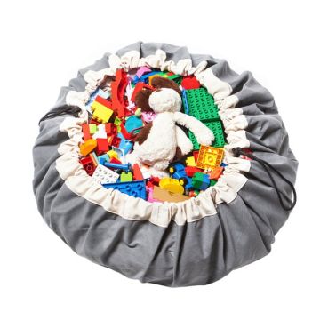 Sac rangement de jouets Baluchon Classic gris 140 cm de diamètre, Play & Go