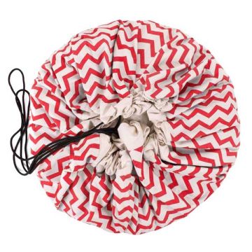 Sac de jeux pour ranger ses jouets Zigzag rouge Play & Go
