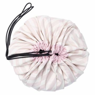 Sac de jeux Ø 140 cm, Rangement Lego et Jouet Fille, Stripes rose Play & Go