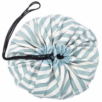 Sac de jeux Ø 140 cm, Rangement Lego et Jouet Fille ou Garçon, Stripes vert Play & Go