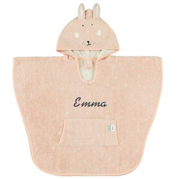 Poncho Trixie Baby Lapin Rose Sortie de Bain pour enfant, à personnaliser