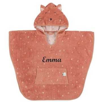 Poncho Trixie Baby Chat rose Sortie de Bain pour enfant, à personnaliser