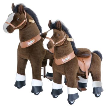 Cheval à roulettes Garantie 2 ans Pony Cycle chocolat, Livraison Gratuite
