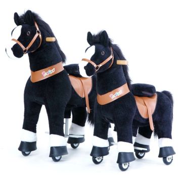 Cheval à roulettes Blacky White, Pony Cycle Small & Medium, Livraison Gratuite