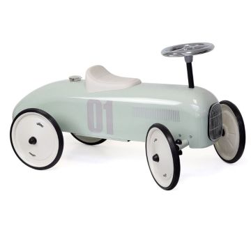Porteur voiture vintage vert sauge, voiture métal Vilac dès 18 mois